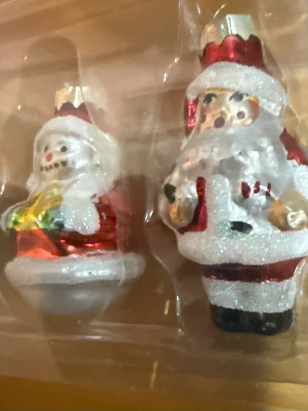 Kurt Adler Glass Holiday Ornament Set - White, Red, Green, Gold